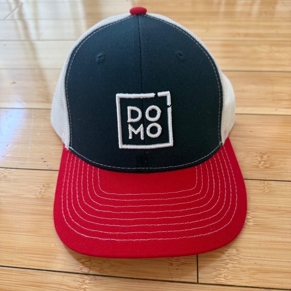 Direct Caps Cotton Sporty Rugged Outdoors Hiking Trucker Hat OSFM Navy Red White
